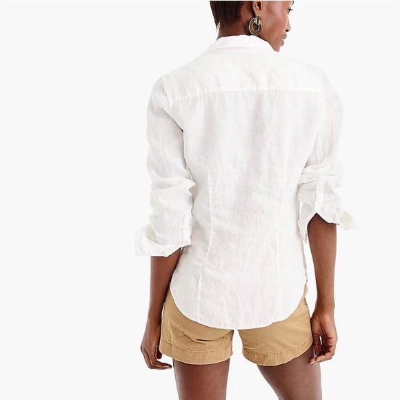 J. Crew Slim Perfect Shirt Irish Linen Button Down - Picture 8 of 8